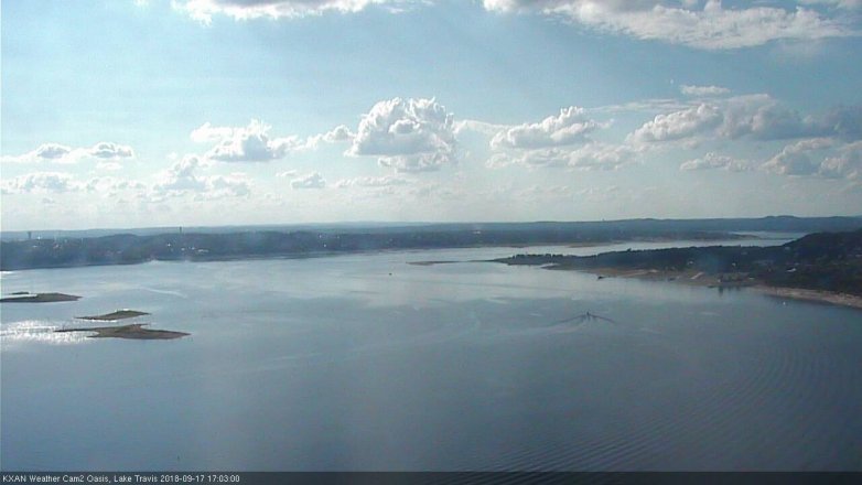 Lake Travis webcam, September 17, 2018 4:05 PM CT