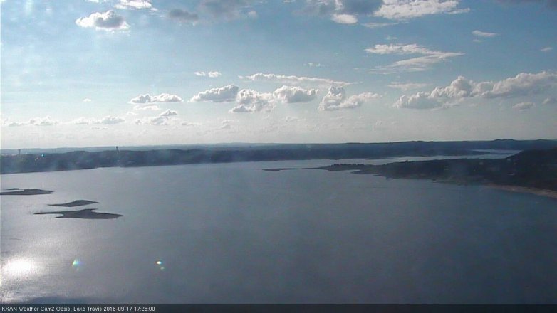 Lake Travis webcam, September 17, 2018 4:30 PM CT