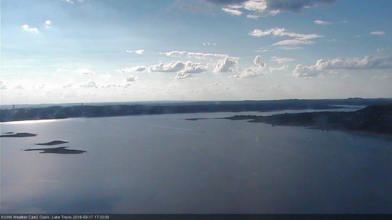 Lake Travis webcam, September 17, 2018 4:35 PM CT