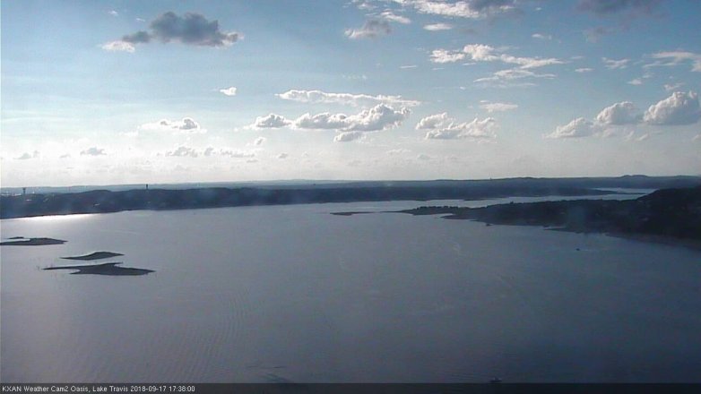 Lake Travis webcam, September 17, 2018 4:40 PM CT
