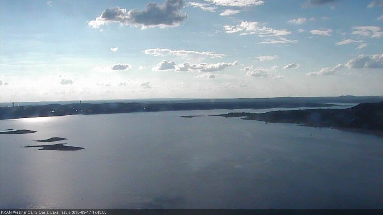 Lake Travis webcam, September 17, 2018 4:45 PM CT