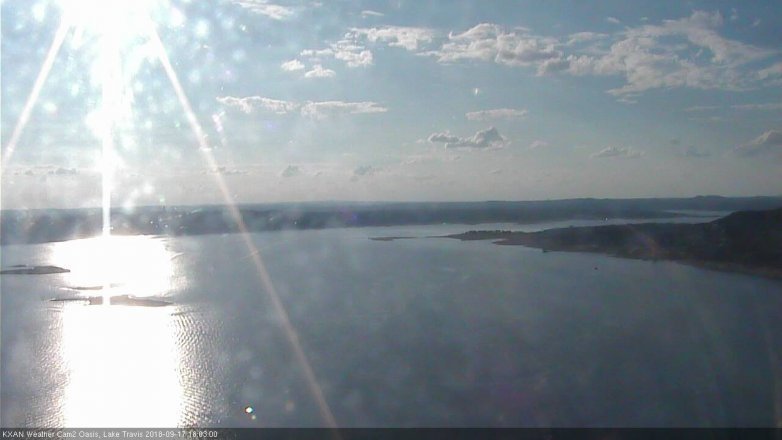 Lake Travis webcam, September 17, 2018 5:05 PM CT