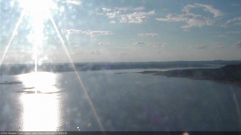 Lake Travis webcam, September 17, 2018 5:10 PM CT