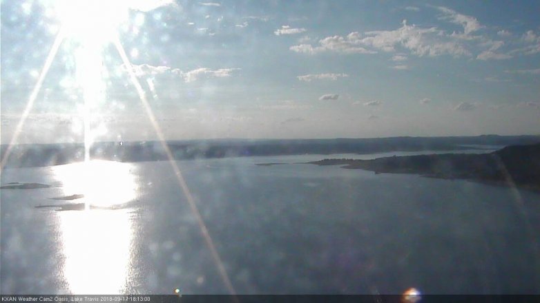 Lake Travis webcam, September 17, 2018 5:15 PM CT