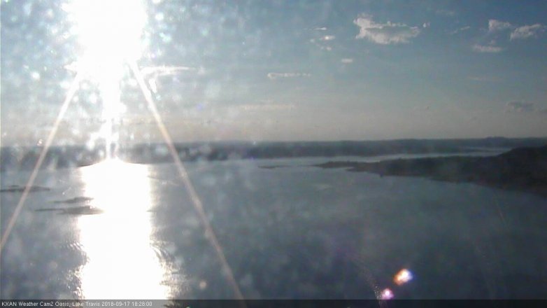 Lake Travis webcam, September 17, 2018 5:30 PM CT