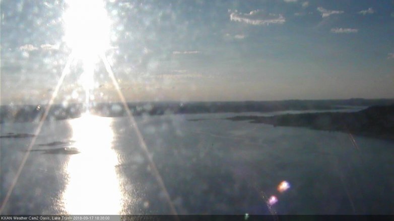 Lake Travis webcam, September 17, 2018 5:40 PM CT