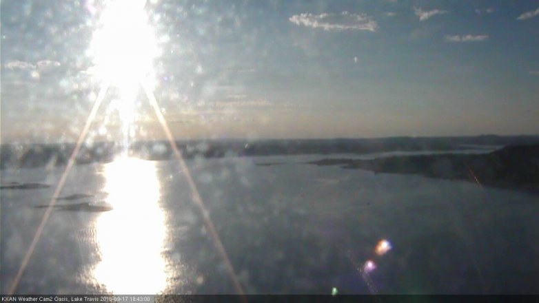 Lake Travis webcam, September 17, 2018 5:45 PM CT
