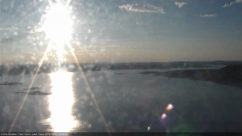 Lake Travis webcam, September 17, 2018 5:50 PM CT