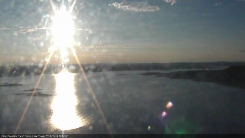 Lake Travis webcam, September 17, 2018 5:55 PM CT