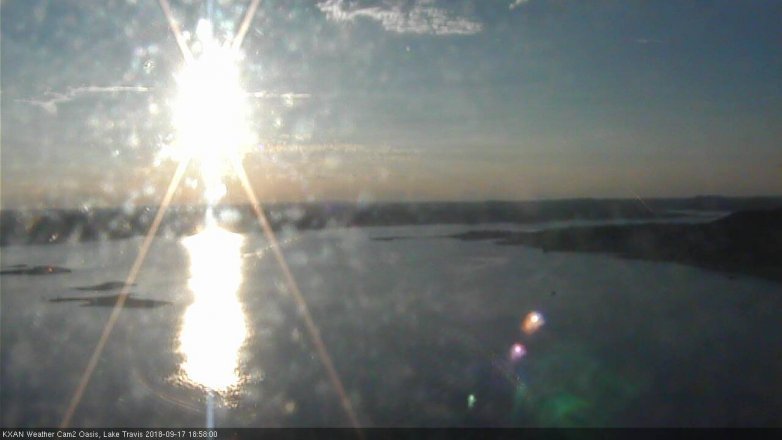 Lake Travis webcam, September 17, 2018 6:00 PM CT