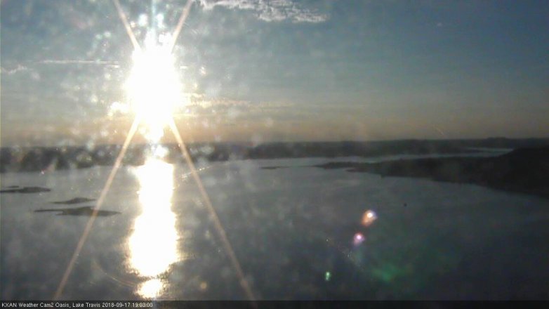 Lake Travis webcam, September 17, 2018 6:05 PM CT