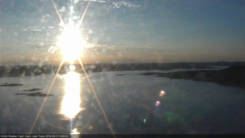 Lake Travis webcam, September 17, 2018 6:10 PM CT