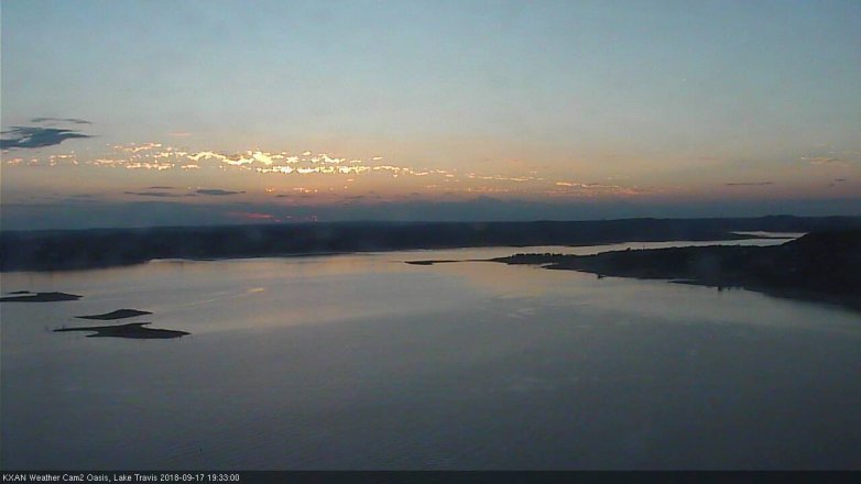 Lake Travis webcam, September 17, 2018 6:35 PM CT