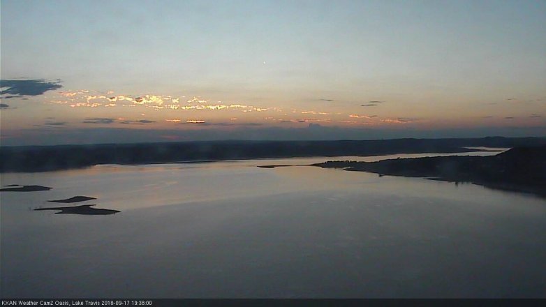 Lake Travis webcam, September 17, 2018 6:40 PM CT
