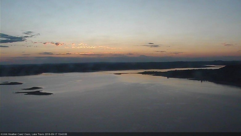 Lake Travis webcam, September 17, 2018 6:45 PM CT