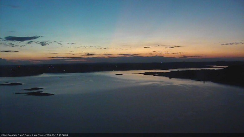 Lake Travis webcam, September 17, 2018 7:00 PM CT