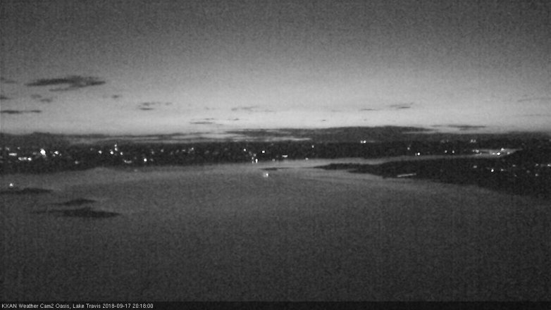 Lake Travis webcam, September 17, 2018 7:20 PM CT