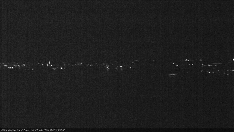 Lake Travis webcam, September 17, 2018 8:00 PM CT