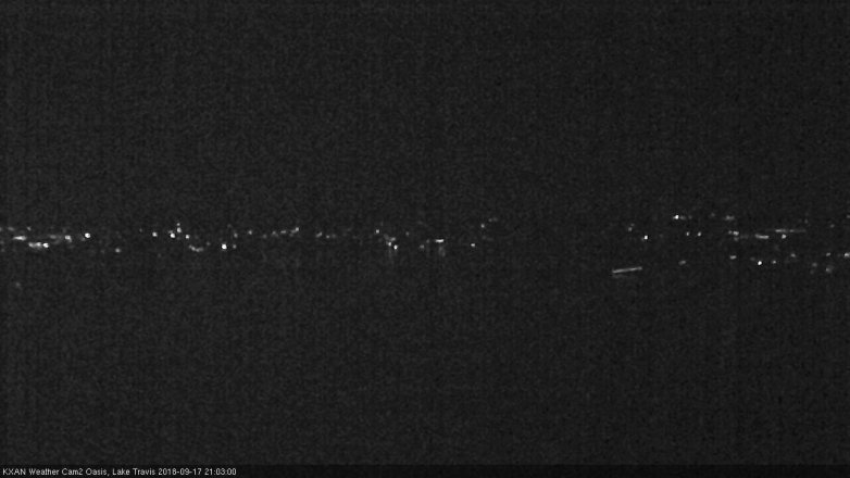 Lake Travis webcam, September 17, 2018 8:05 PM CT