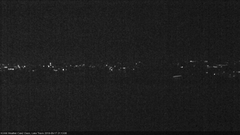 Lake Travis webcam, September 17, 2018 8:15 PM CT