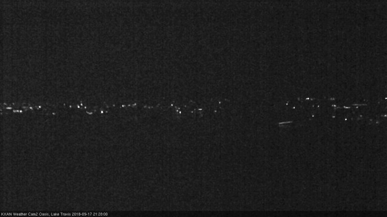 Lake Travis webcam, September 17, 2018 8:30 PM CT