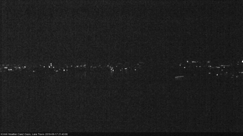 Lake Travis webcam, September 17, 2018 8:45 PM CT