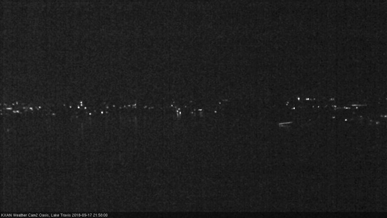 Lake Travis webcam, September 17, 2018 9:00 PM CT