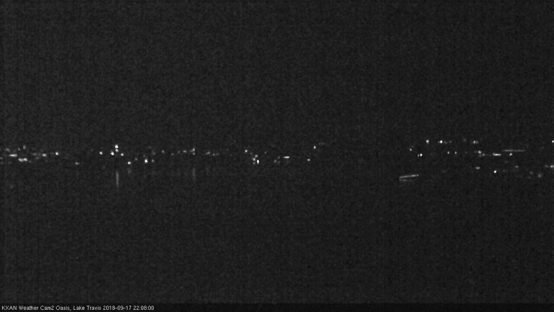 Lake Travis webcam, September 17, 2018 9:10 PM CT
