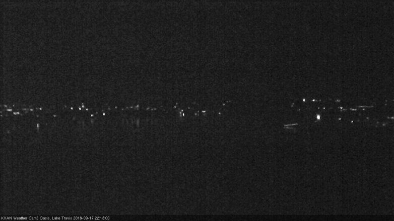 Lake Travis webcam, September 17, 2018 9:15 PM CT