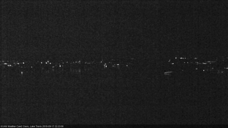Lake Travis webcam, September 17, 2018 9:25 PM CT
