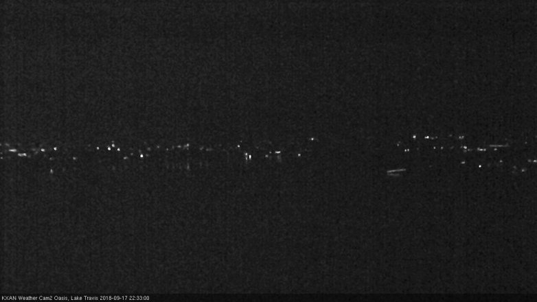 Lake Travis webcam, September 17, 2018 9:35 PM CT