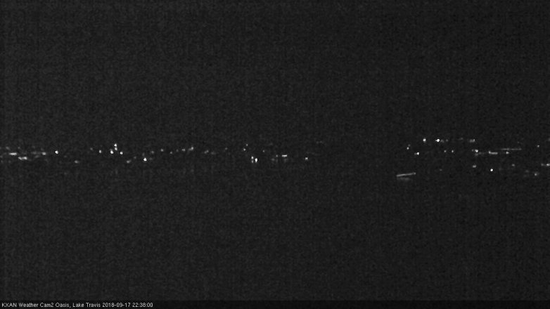 Lake Travis webcam, September 17, 2018 9:40 PM CT