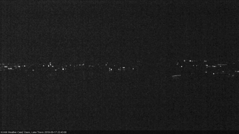 Lake Travis webcam, September 17, 2018 9:45 PM CT