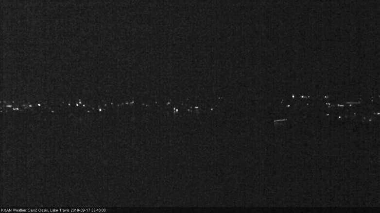 Lake Travis webcam, September 17, 2018 9:50 PM CT