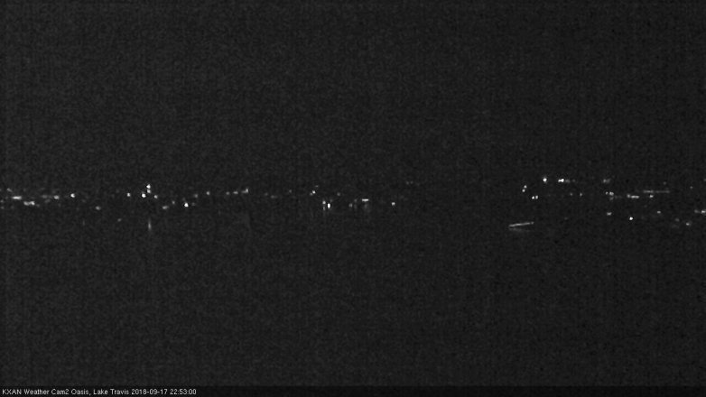 Lake Travis webcam, September 17, 2018 9:55 PM CT