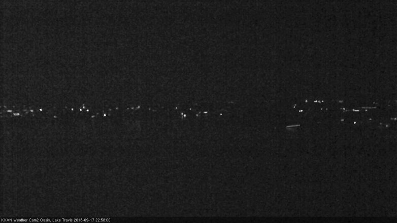 Lake Travis webcam, September 17, 2018 10:00 PM CT