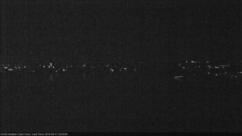 Lake Travis webcam, September 17, 2018 10:05 PM CT
