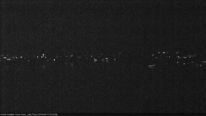 Lake Travis webcam, September 17, 2018 10:25 PM CT