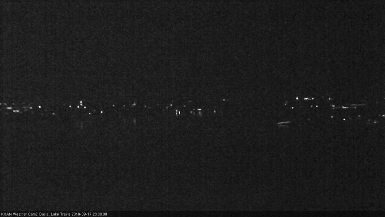 Lake Travis webcam, September 17, 2018 10:40 PM CT