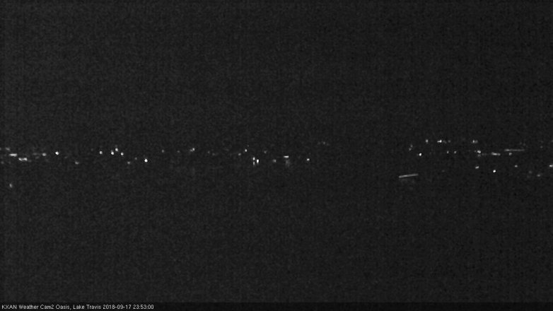 Lake Travis webcam, September 17, 2018 10:55 PM CT