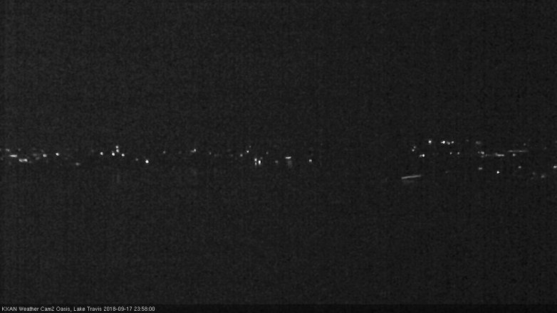 Lake Travis webcam, September 17, 2018 11:00 PM CT