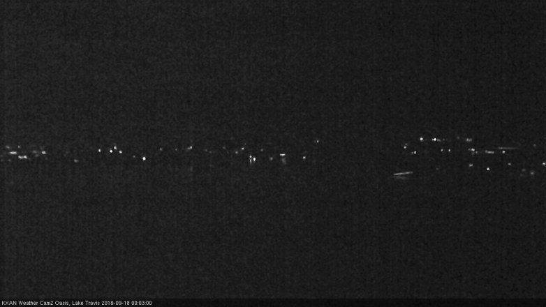 Lake Travis webcam, September 17, 2018 11:05 PM CT