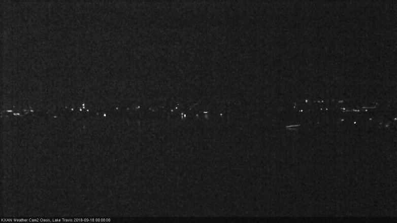 Lake Travis webcam, September 17, 2018 11:10 PM CT