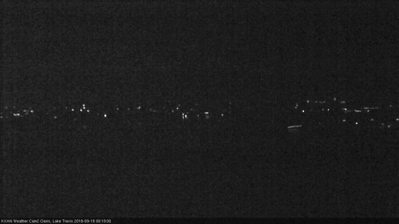 Lake Travis webcam, September 17, 2018 11:20 PM CT