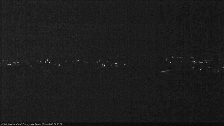 Lake Travis webcam, September 17, 2018 11:25 PM CT
