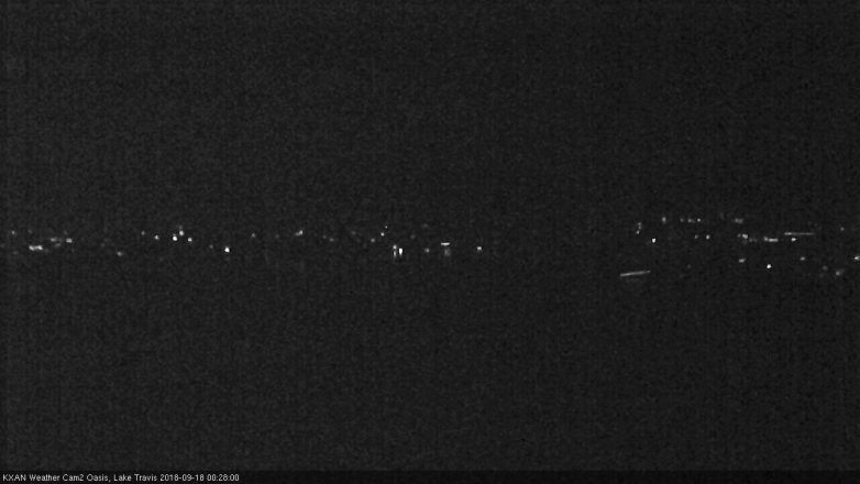 Lake Travis webcam, September 17, 2018 11:30 PM CT