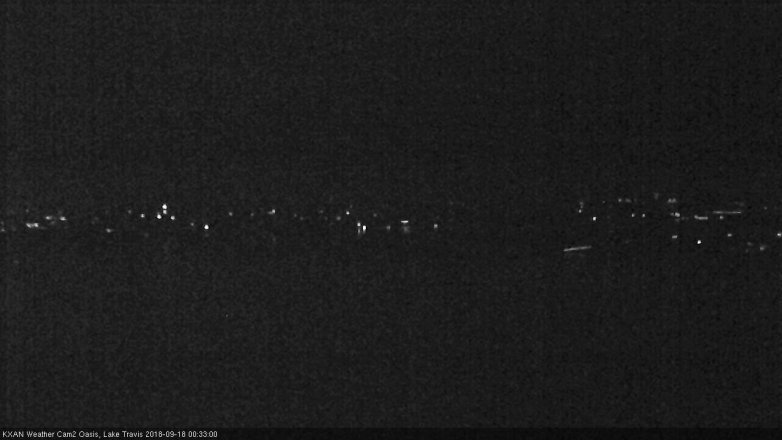 Lake Travis webcam, September 17, 2018 11:35 PM CT