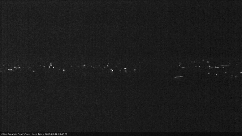 Lake Travis webcam, September 17, 2018 11:45 PM CT