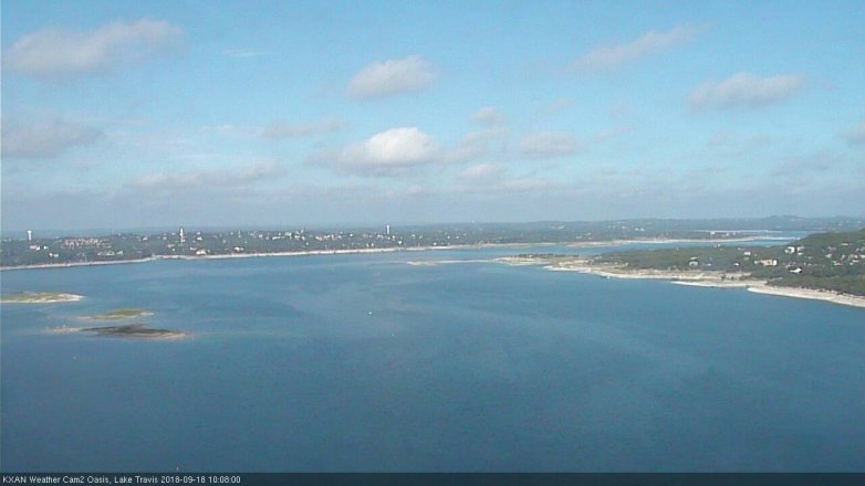 Lake Travis webcam, September 18, 2018 9:10 AM CT