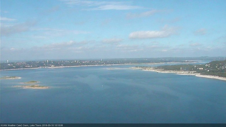 Lake Travis webcam, September 18, 2018 9:20 AM CT